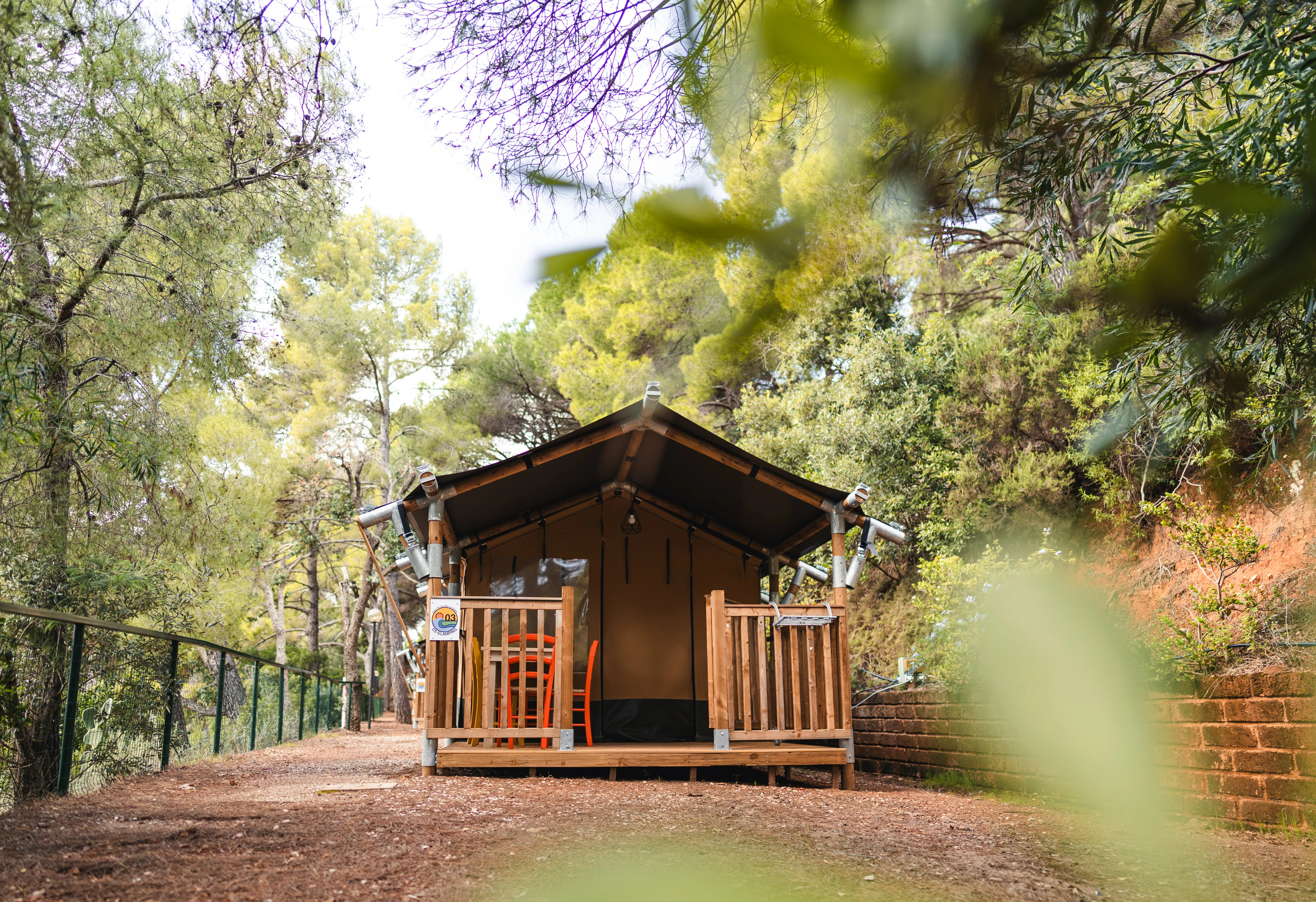 Safari tent exterior
