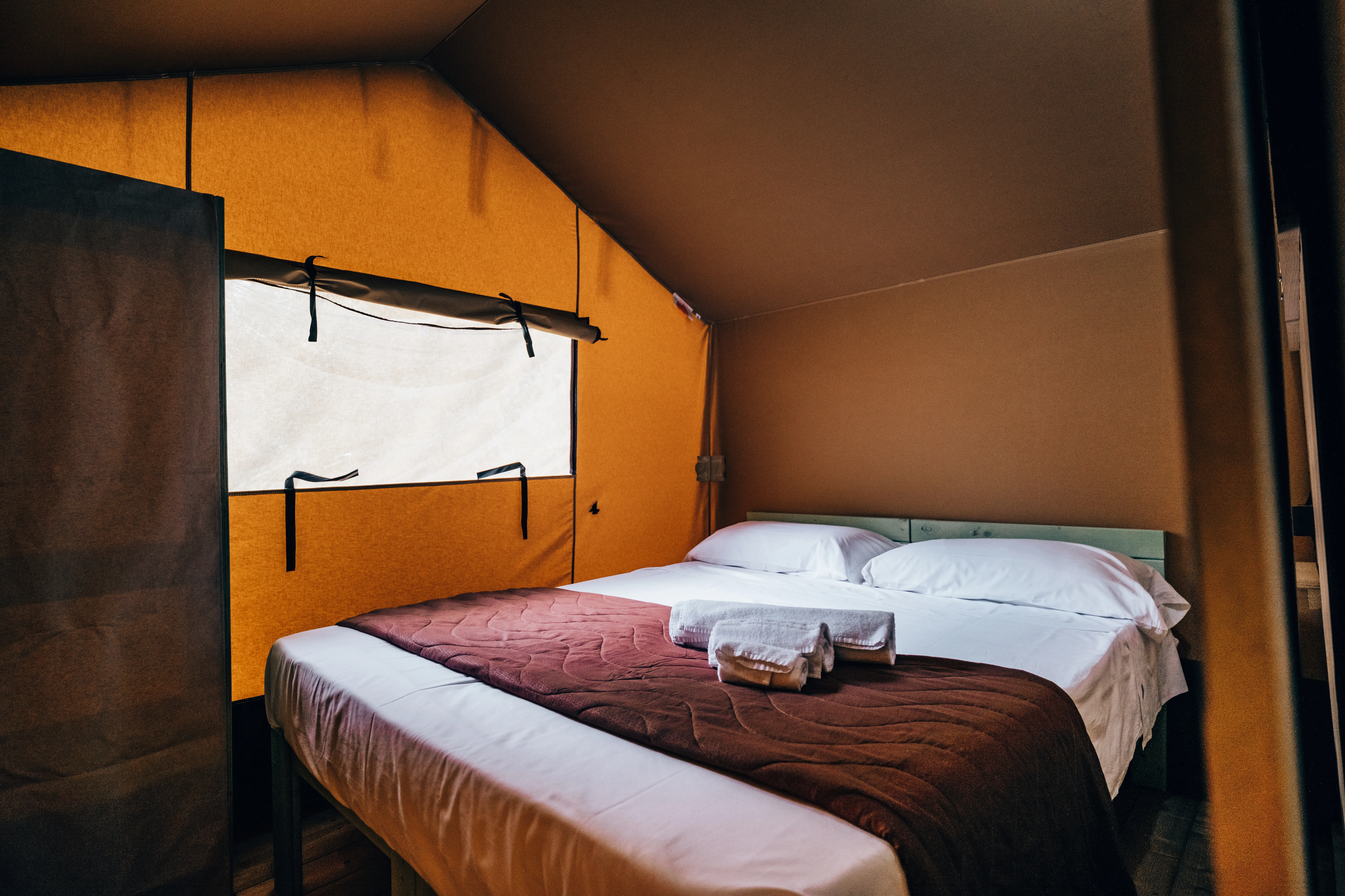 Glamping tent interior